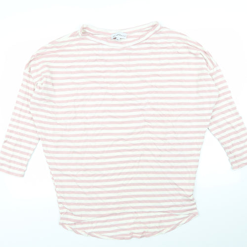 must of lovers Womens Multicoloured Striped  Basic T-Shirt Size L