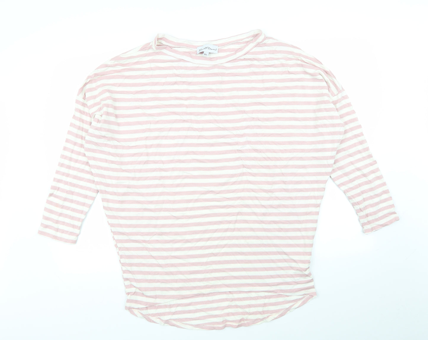 must of lovers Womens Multicoloured Striped  Basic T-Shirt Size L