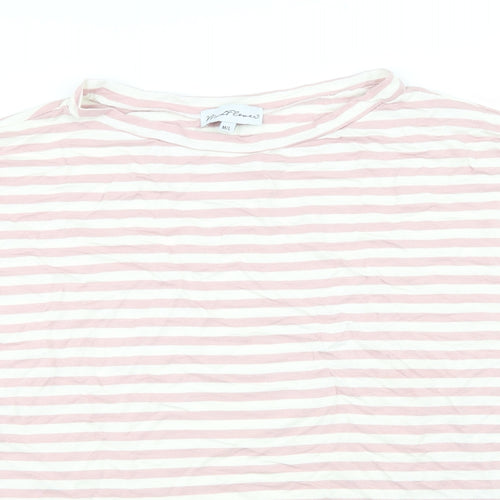 must of lovers Womens Multicoloured Striped  Basic T-Shirt Size L