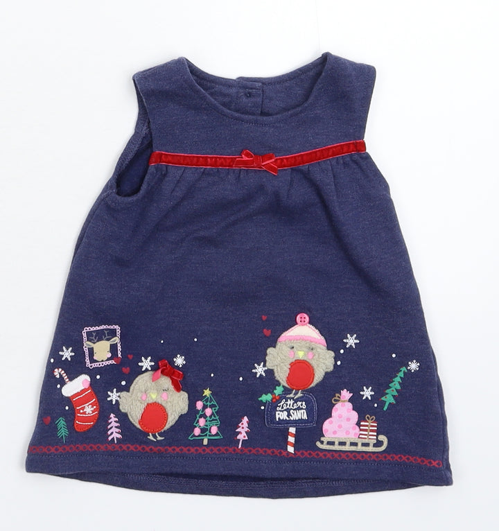 George Girls Blue Fit & Flare Size 3-6 Months