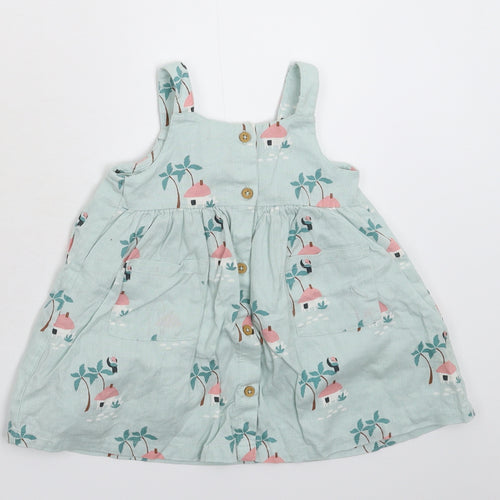 Marks and Spencer Girls Green   Fit & Flare  Size 9-12 Months