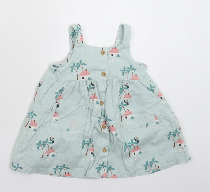 Marks and Spencer Girls Green Fit & Flare Size 9-12 Months