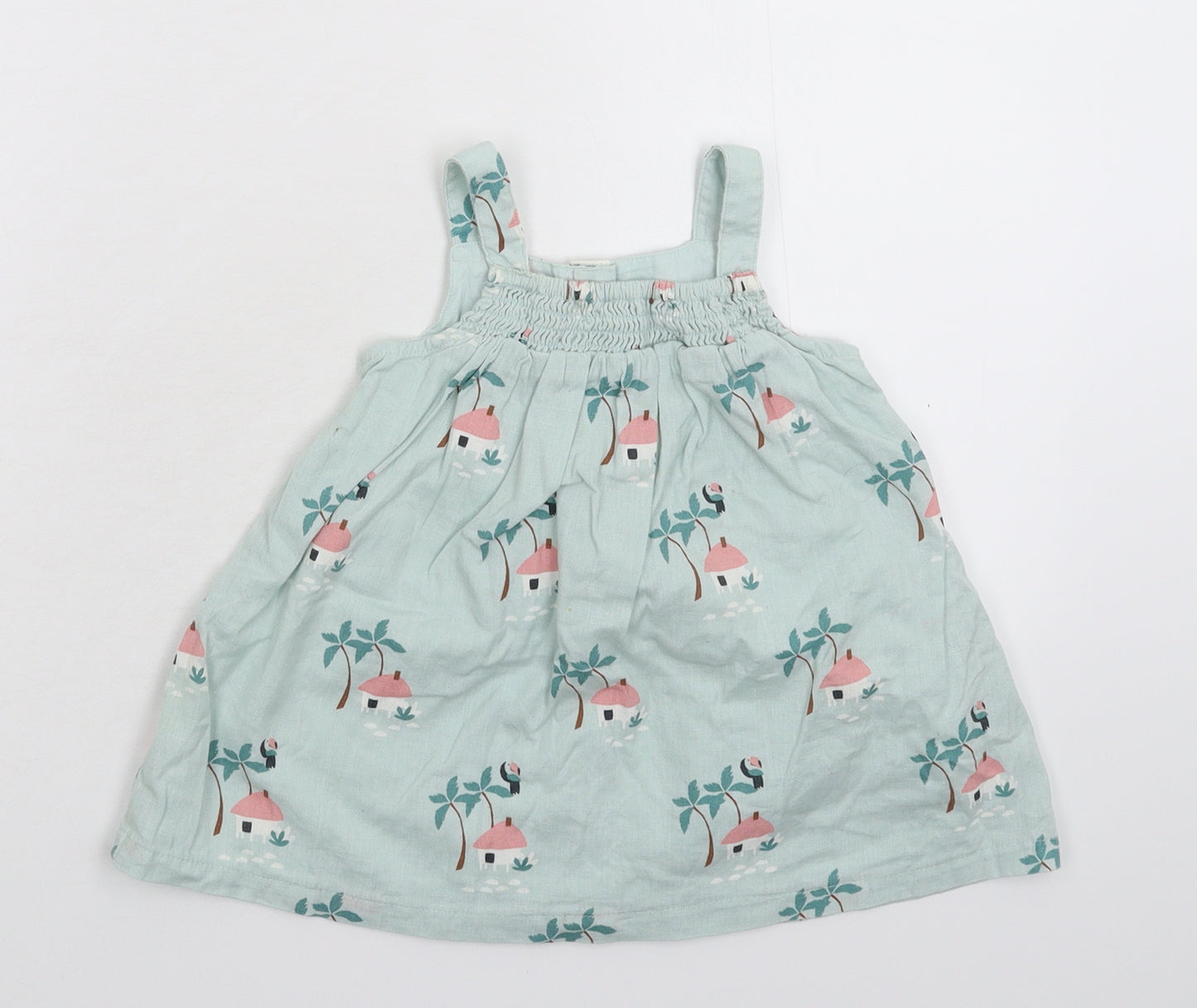 Marks and Spencer Girls Green   Fit & Flare  Size 9-12 Months