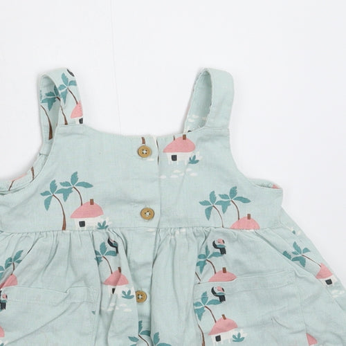 Marks and Spencer Girls Green   Fit & Flare  Size 9-12 Months