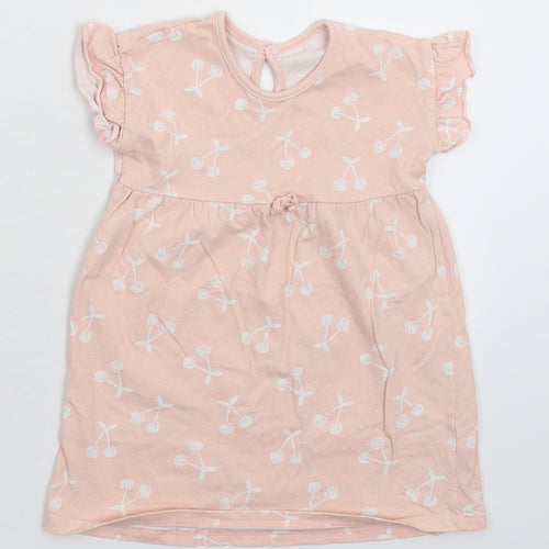 George Girls Beige   T-Shirt Dress  Size 12-18 Months
