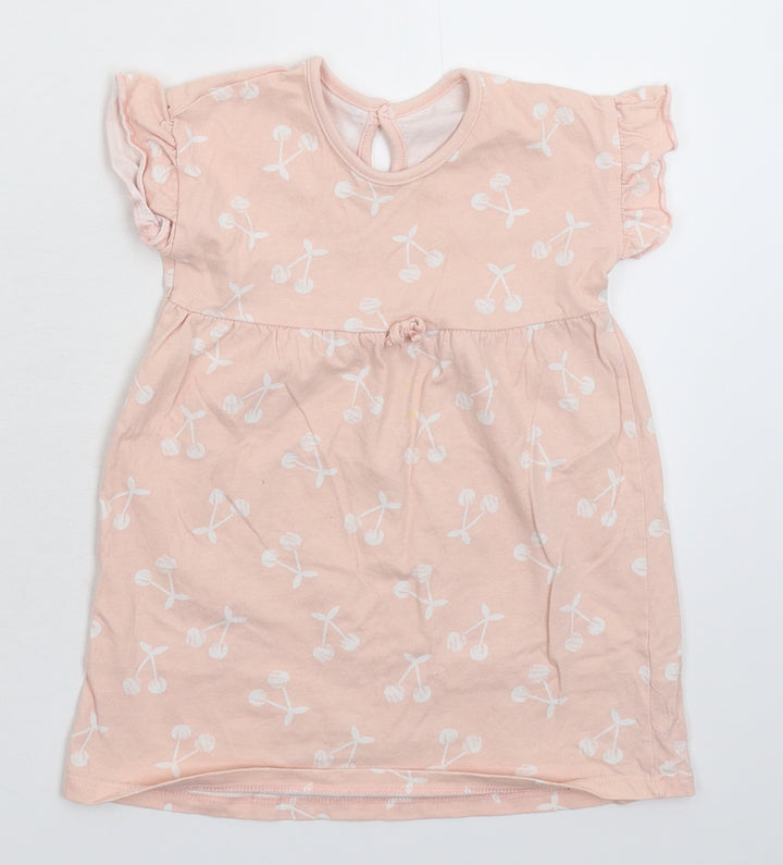 George Girls Beige T-Shirt Dress Size 12-18 Months