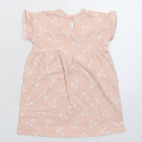George Girls Beige   T-Shirt Dress  Size 12-18 Months