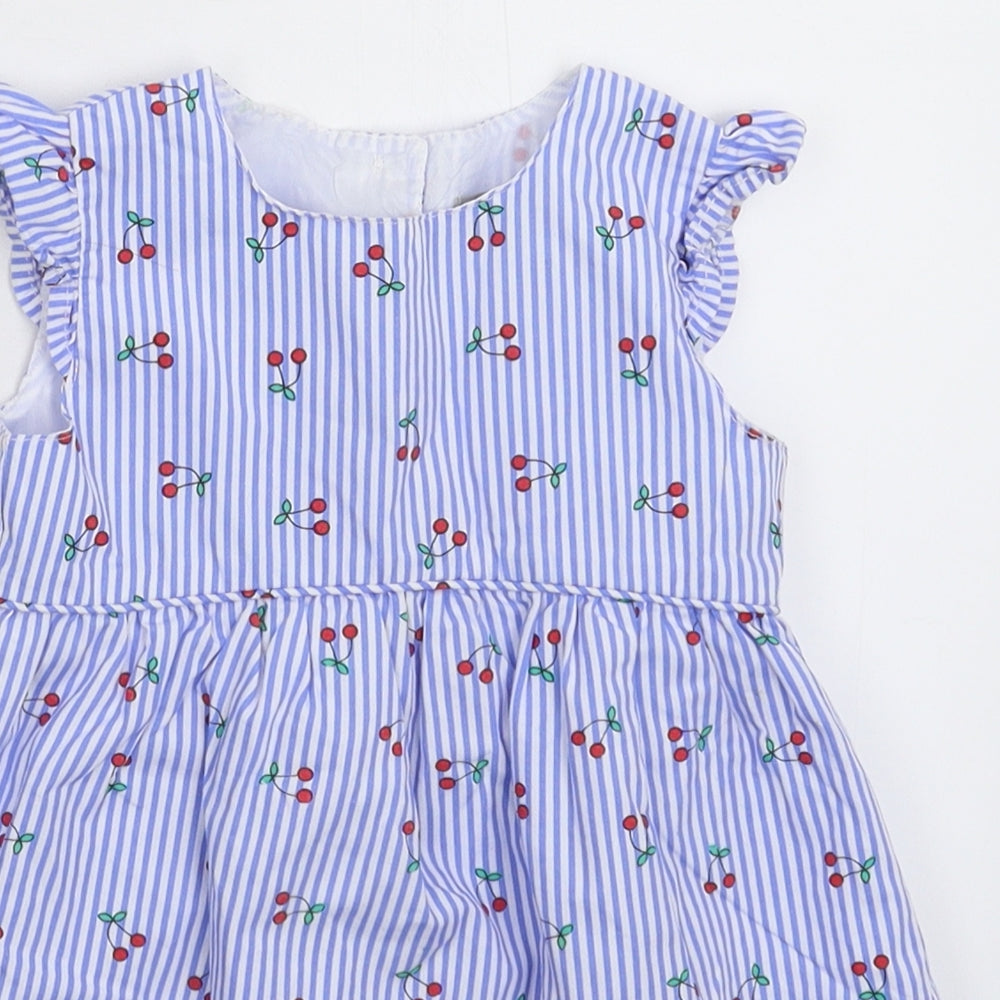 Primark Girls Multicoloured Striped  Shirt Dress  Size 12-18 Months