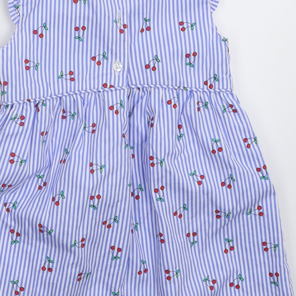 Primark Girls Multicoloured Striped  Shirt Dress  Size 12-18 Months