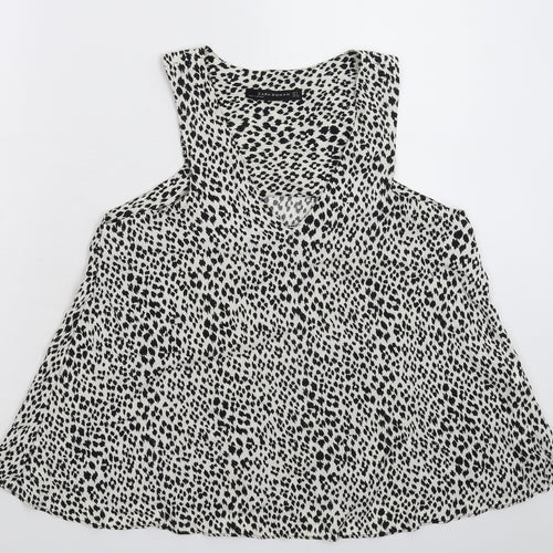 Zara Womens Multicoloured Animal Print  Basic Blouse Size S