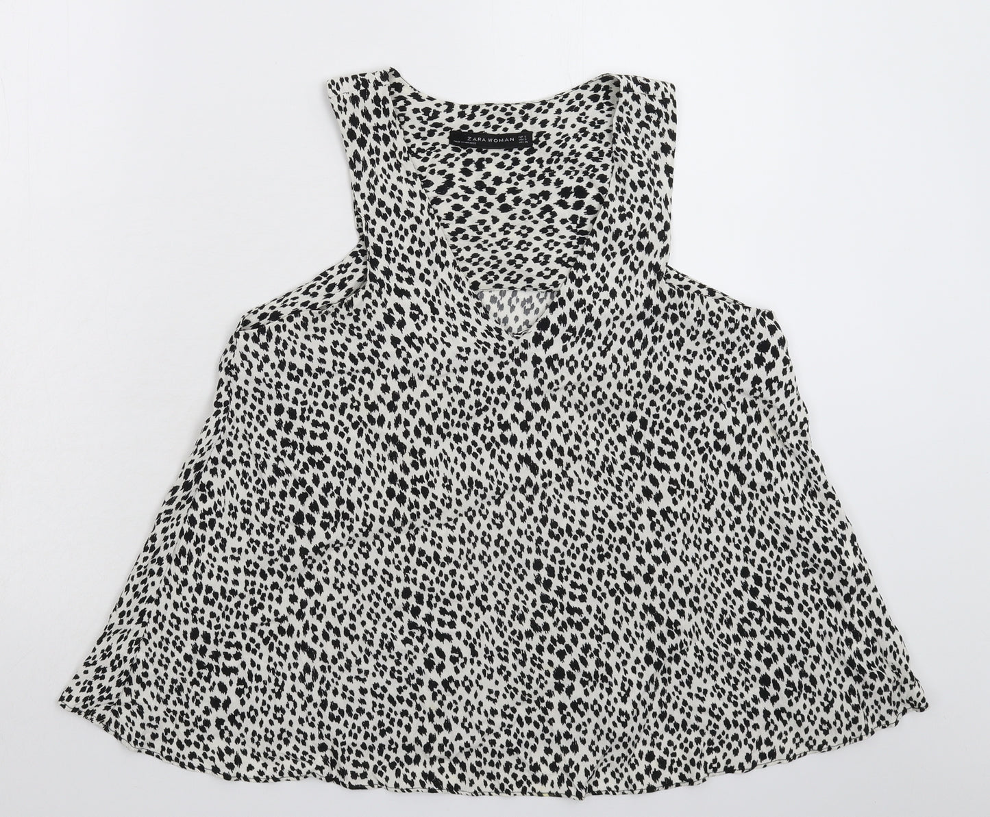 Zara Womens Multicoloured Animal Print  Basic Blouse Size S