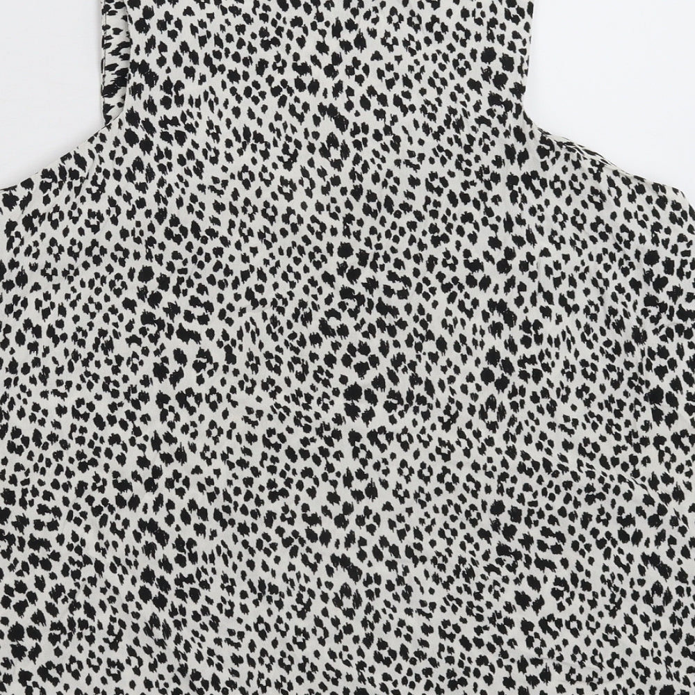 Zara Womens Multicoloured Animal Print  Basic Blouse Size S