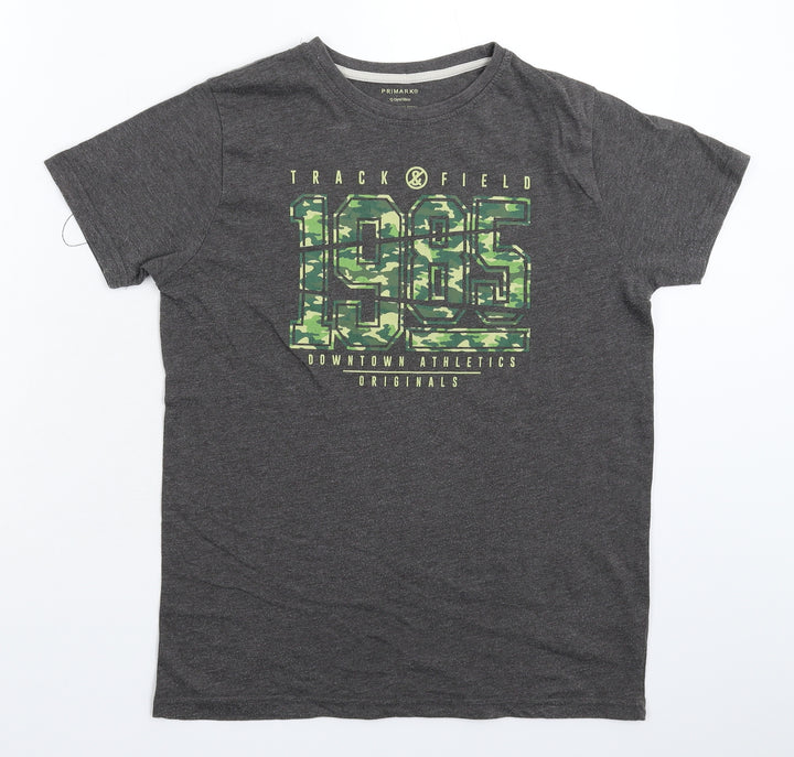 Primark Boys Grey Basic T-Shirt Size 12-13 Years