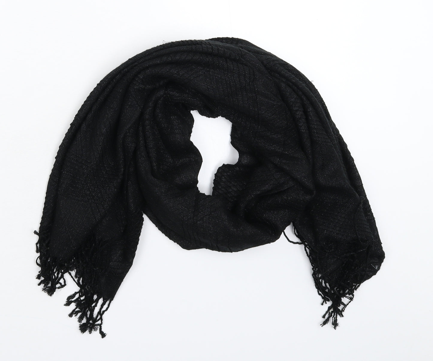 Preworn Womens Black  Knit  Scarf