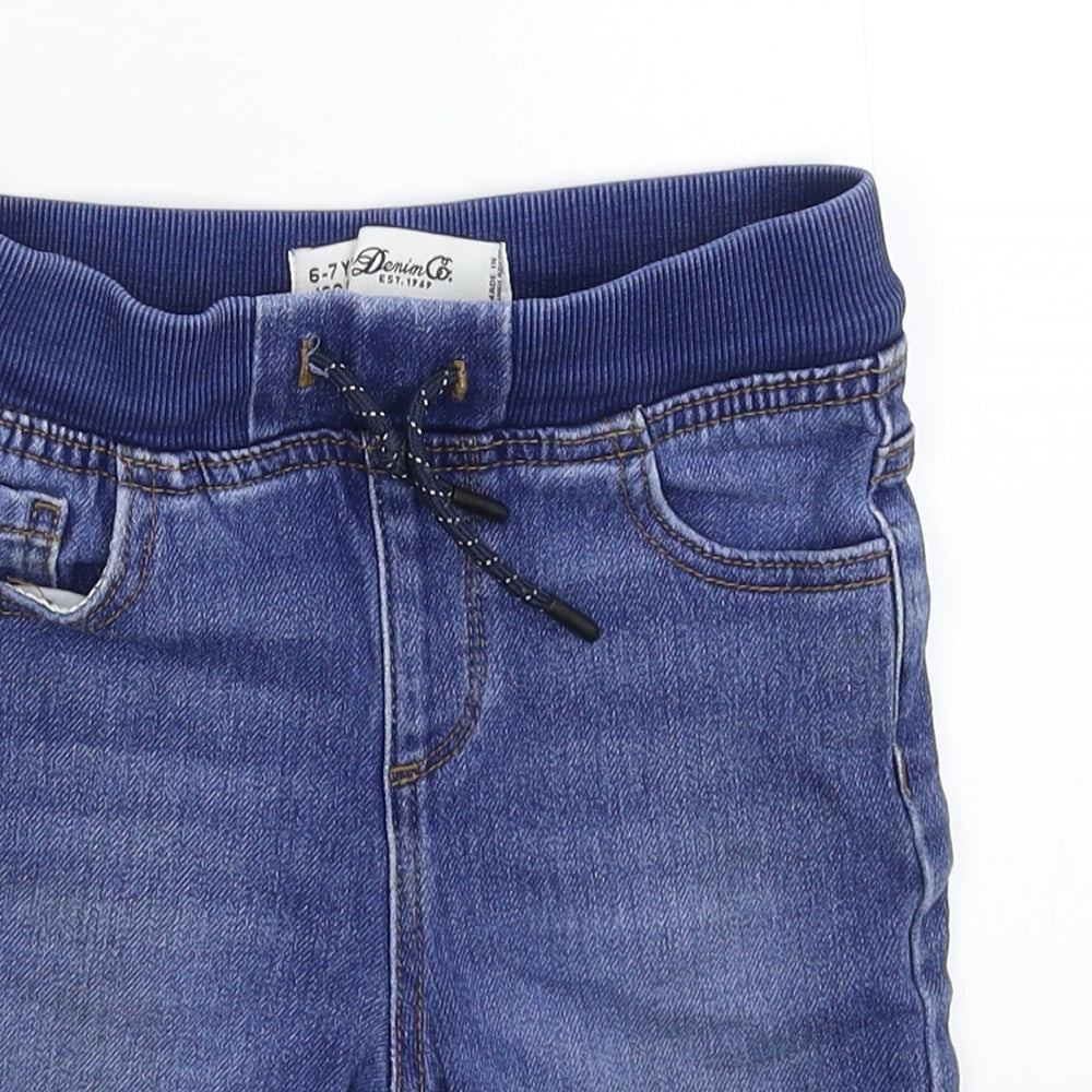Denim & Co. Boys Blue  Denim Bermuda Shorts Size 6-7 Years