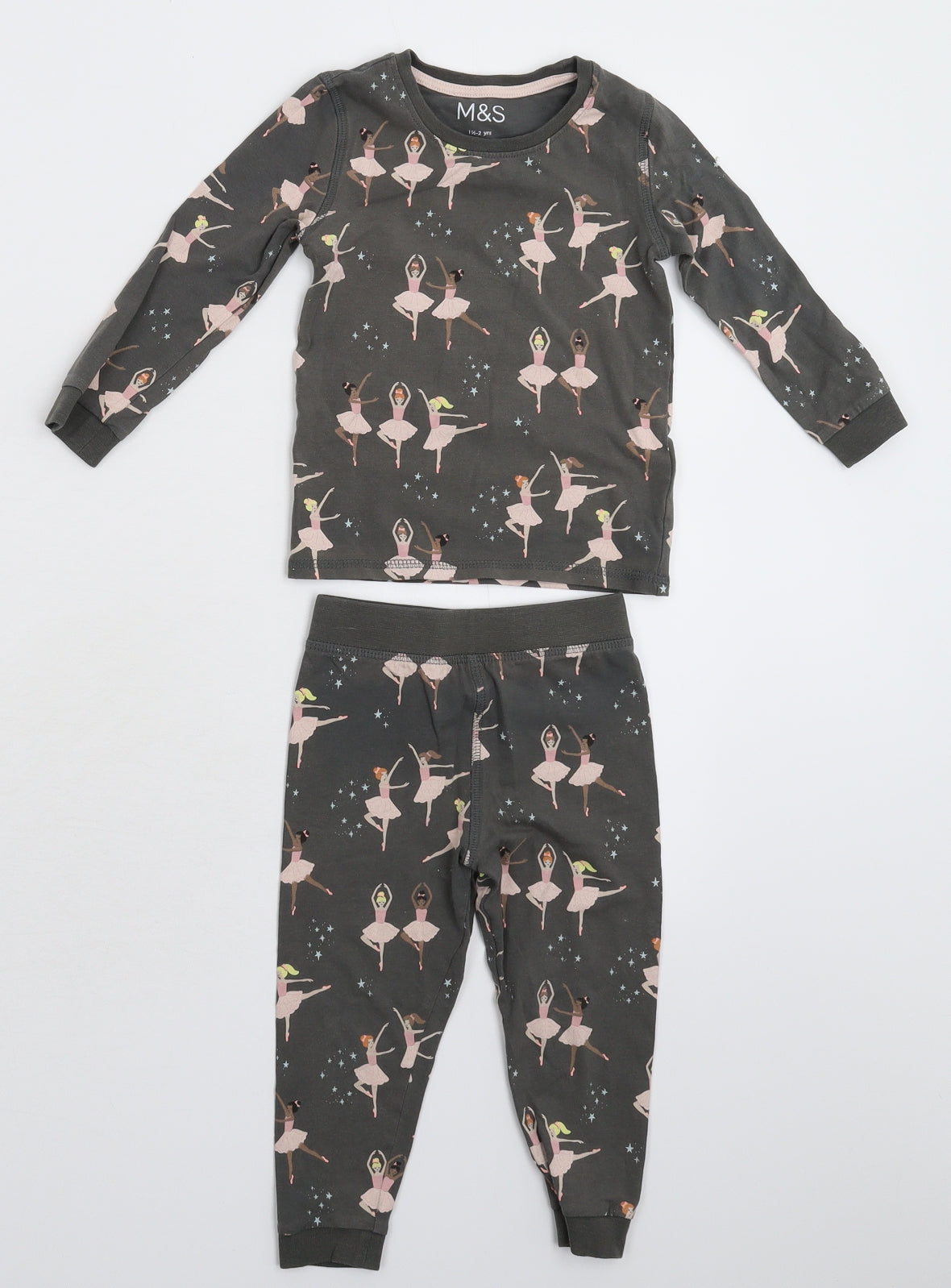 Marks and Spencer Girls Grey   Trousers Set Outfit/Set Size 18-24 Months