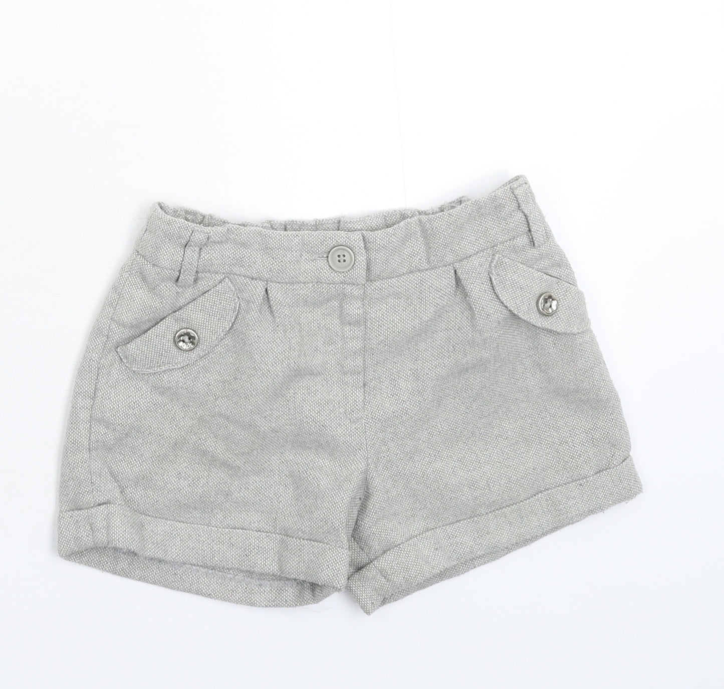 F&F Girls Grey   Hot Pants Shorts Size 5-6 Years