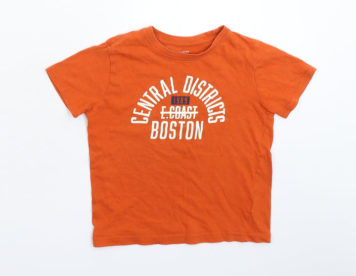 Primark Boys Orange   Basic T-Shirt Size 5-6 Years
