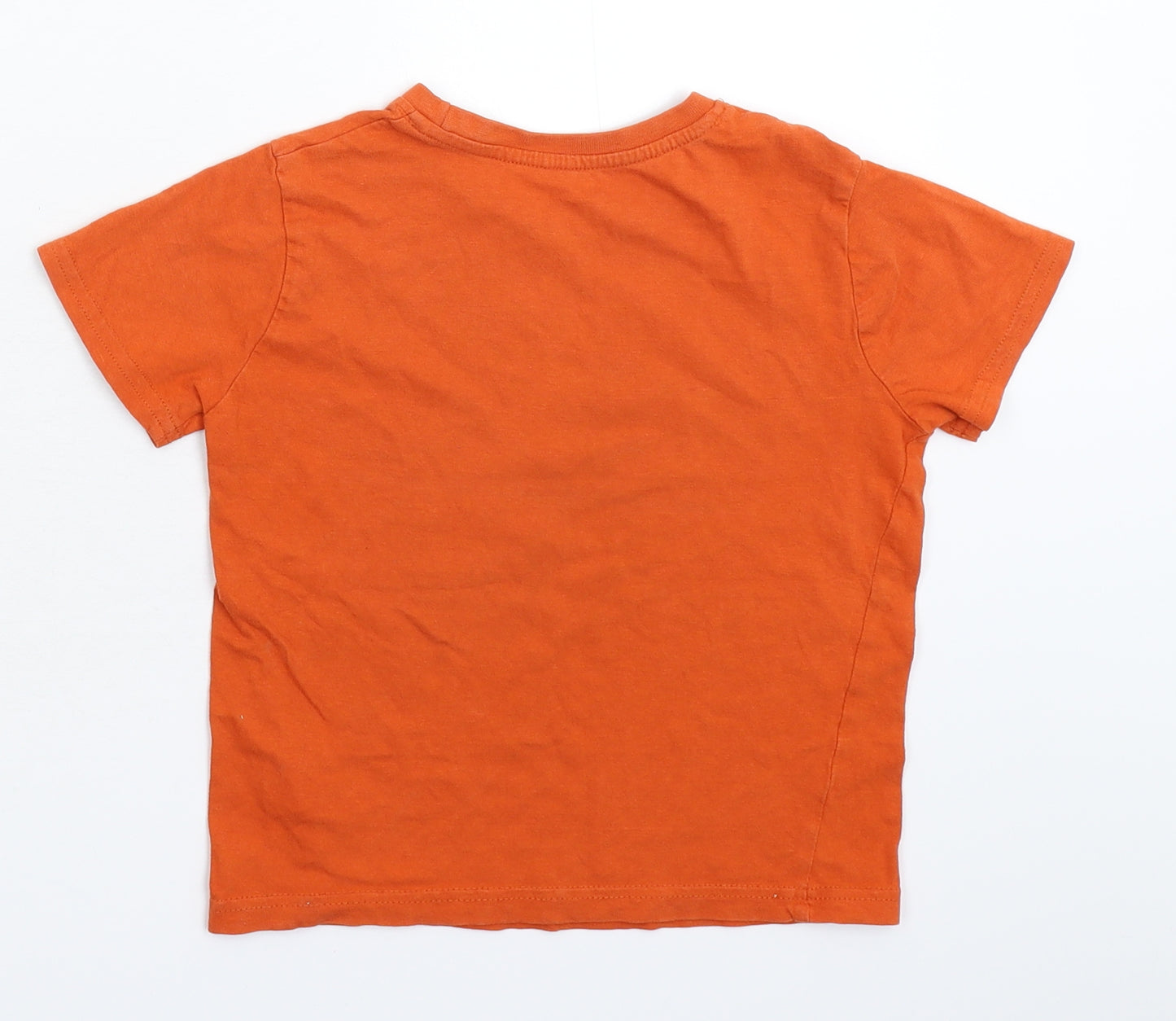 Primark Boys Orange   Basic T-Shirt Size 5-6 Years