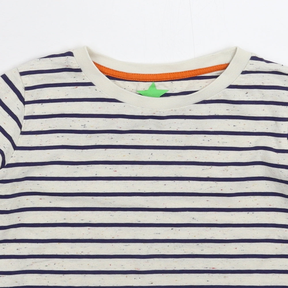 John Lewis Boys Multicoloured Striped  Basic T-Shirt Size 7 Years
