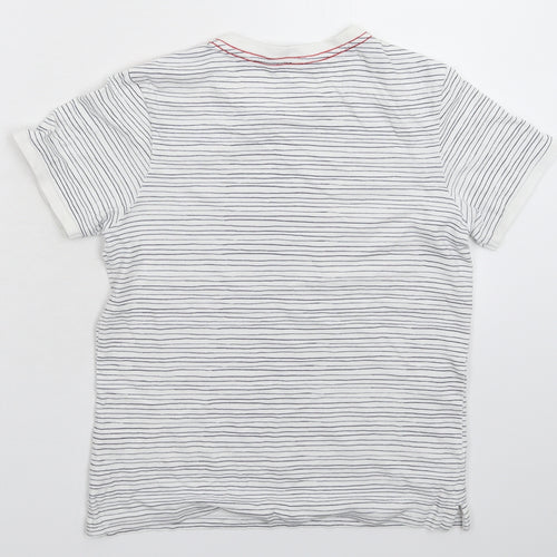 George Boys White Striped  Basic T-Shirt Size 10-11 Years