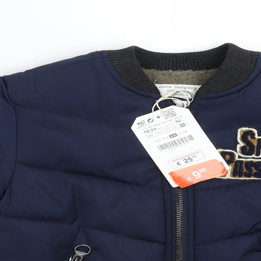 Zara Baby Blue   Puffer Jacket Coat Size 18-24 Months