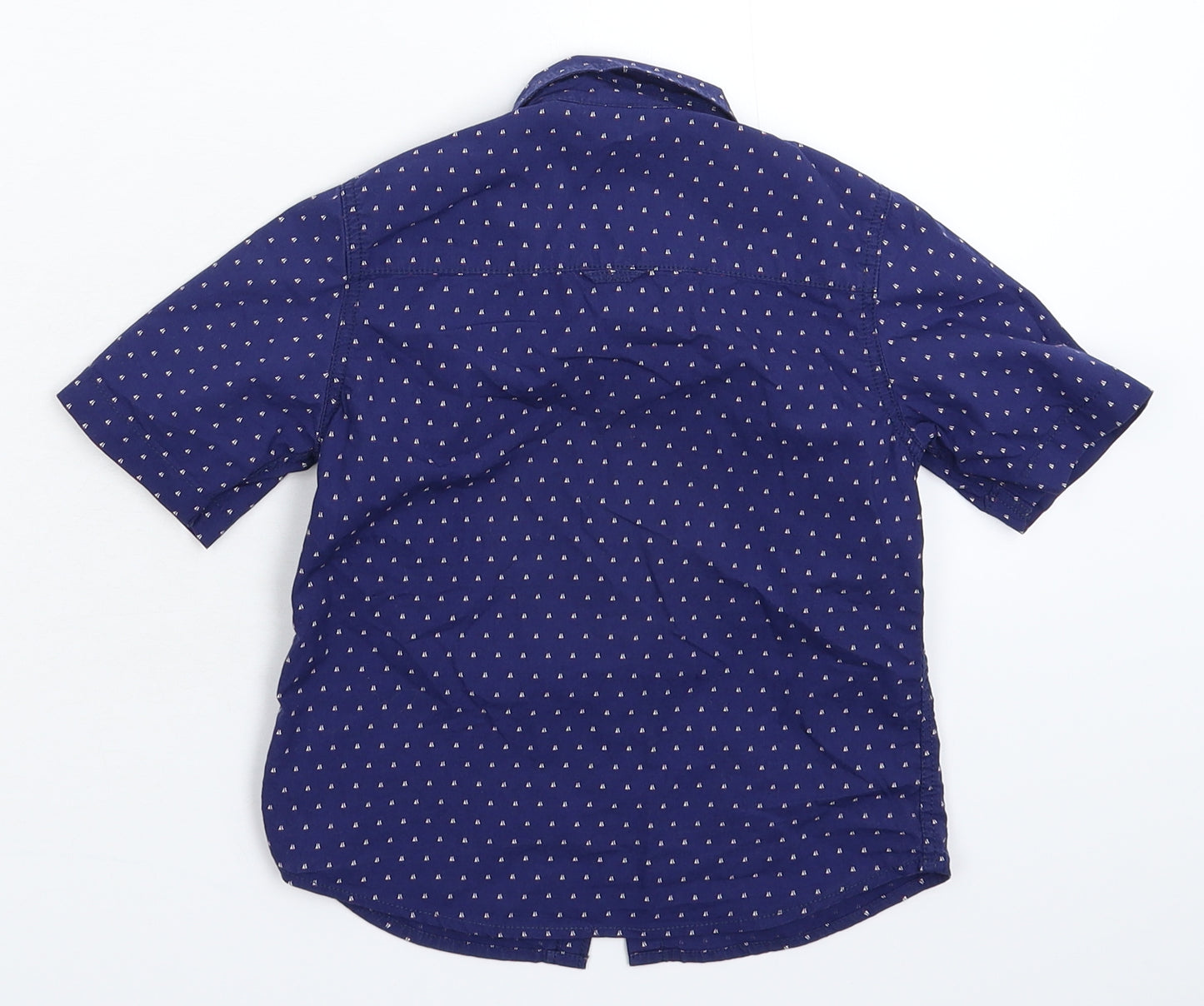 NEXT Boys Blue Geometric  Basic Button-Up Size 2-3 Years