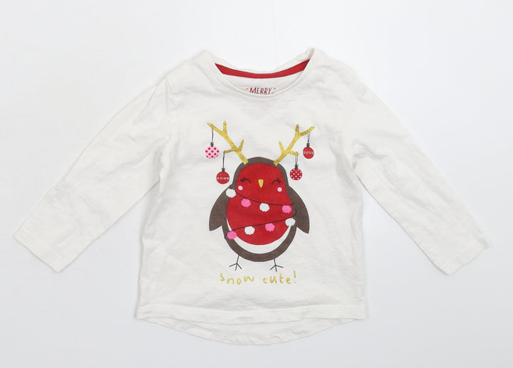 Matalan Baby White Basic T-Shirt Size 12-18 Months