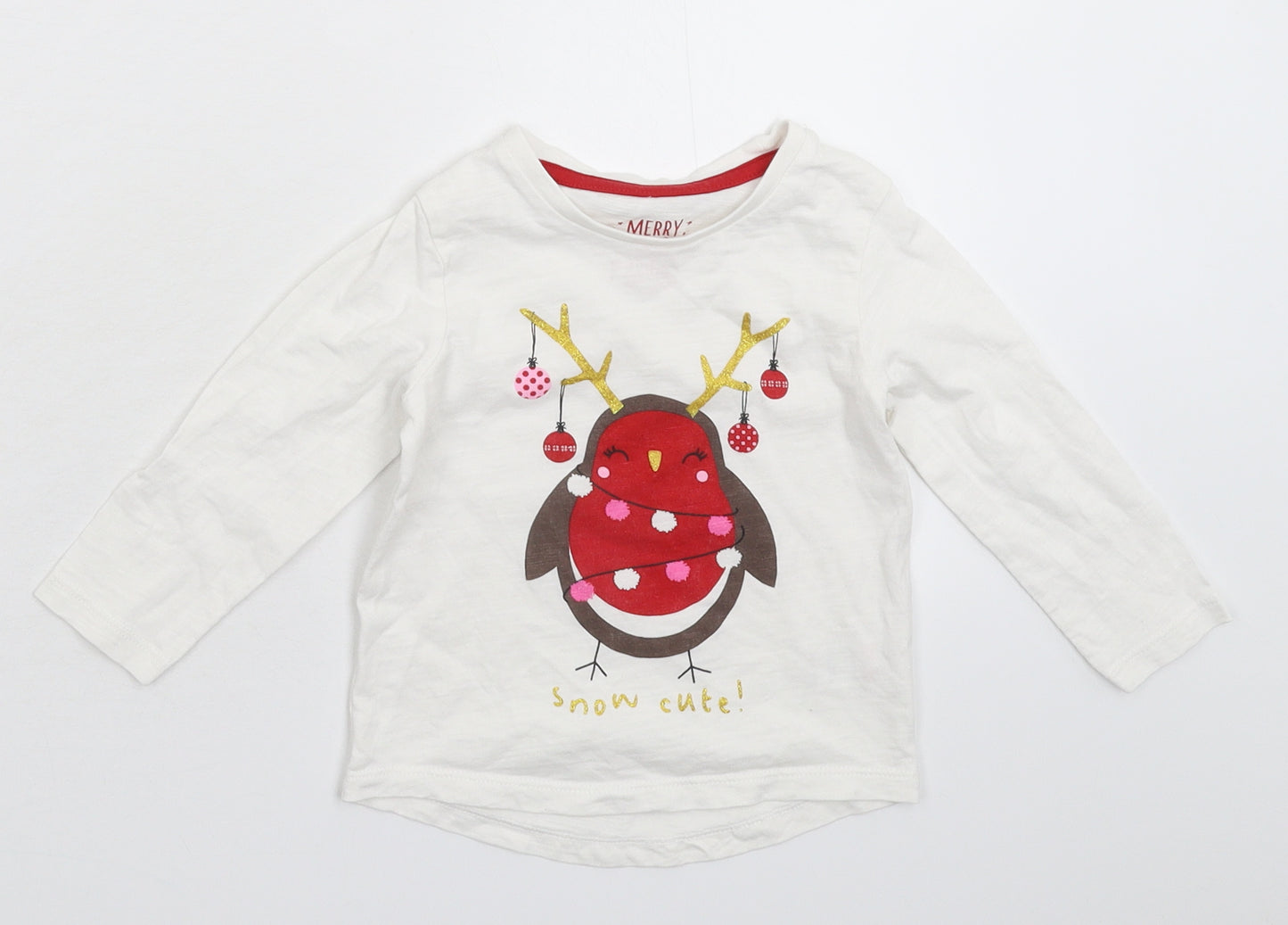 Matalan Baby White   Basic T-Shirt Size 12-18 Months