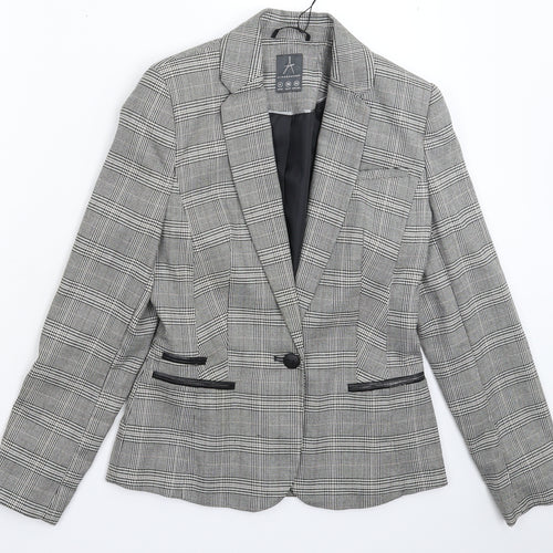 Atmosphere Womens Grey Check  Jacket Suit Jacket Size 8