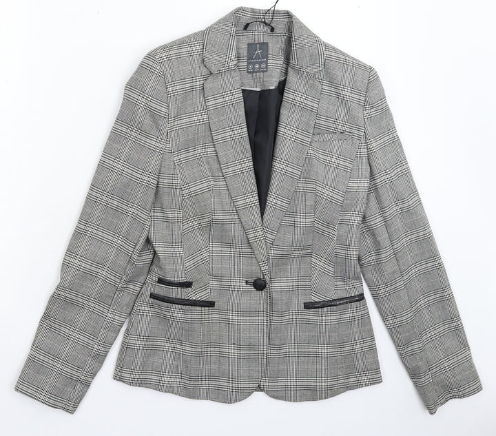 Atmosphere Womens Grey Check Jacket Suit Jacket Size 8