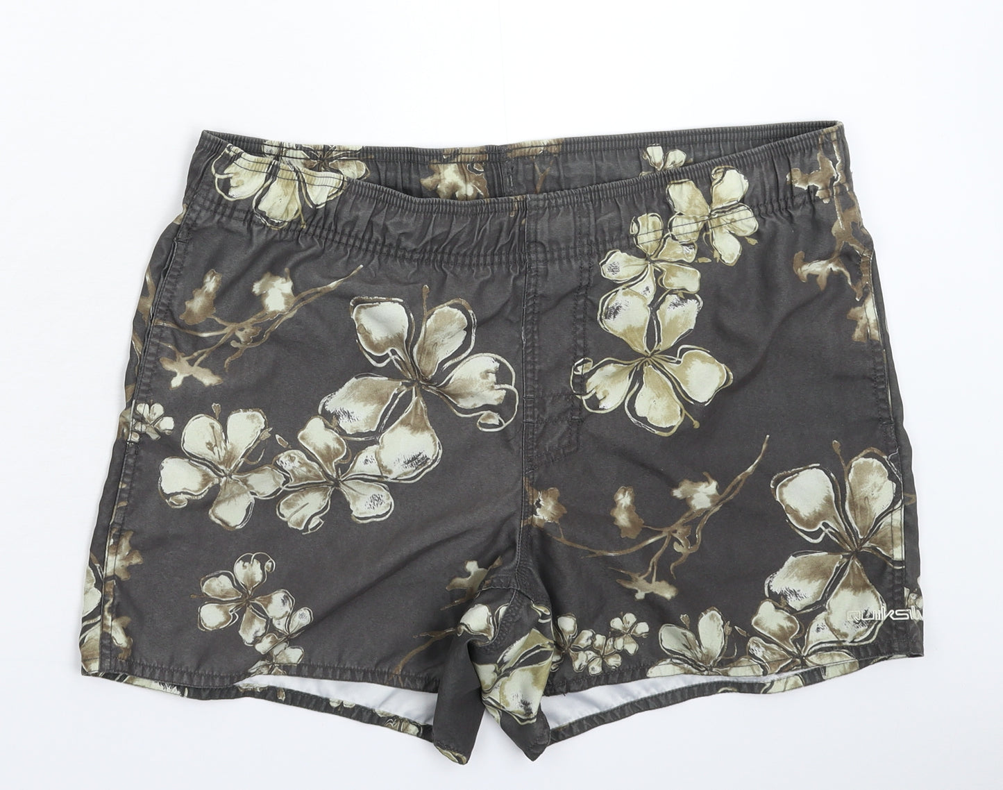 Quiksilver Mens Grey Floral  Bermuda Shorts Size XL