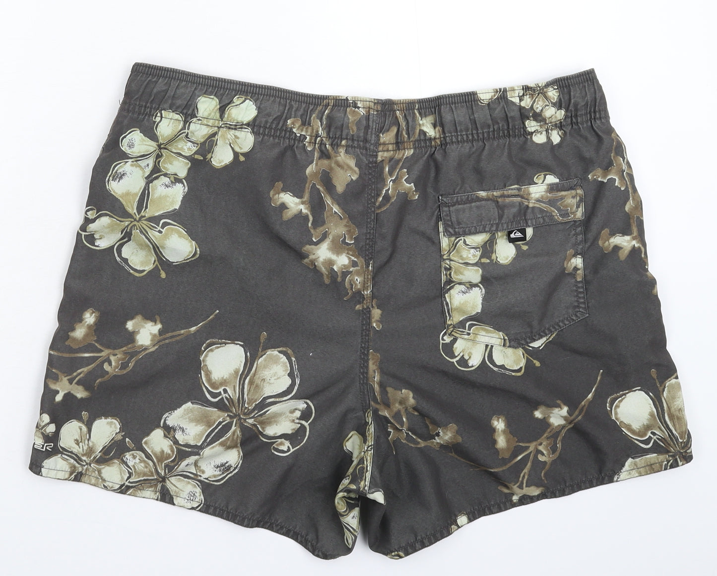 Quiksilver Mens Grey Floral  Bermuda Shorts Size XL