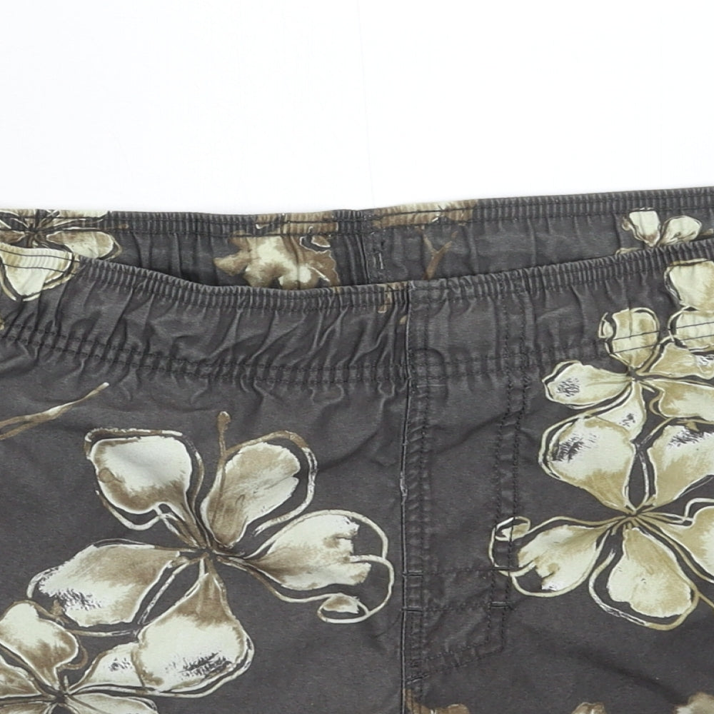 Quiksilver Mens Grey Floral  Bermuda Shorts Size XL