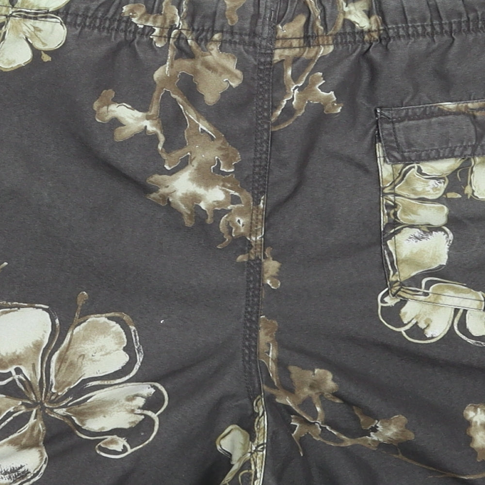 Quiksilver Mens Grey Floral  Bermuda Shorts Size XL