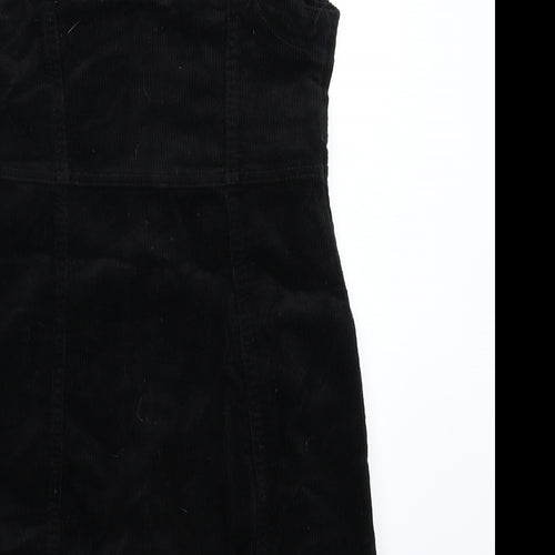 Denim & Co. Womens Black  Corduroy Mini  Size 8
