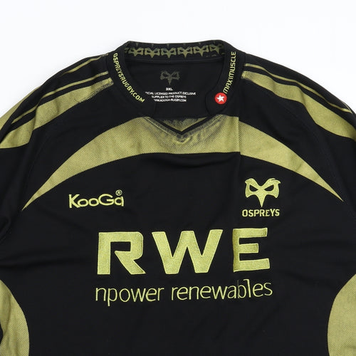 Maxi Muscle Mens Black   Jersey T-Shirt Size 3XL  - Rugby