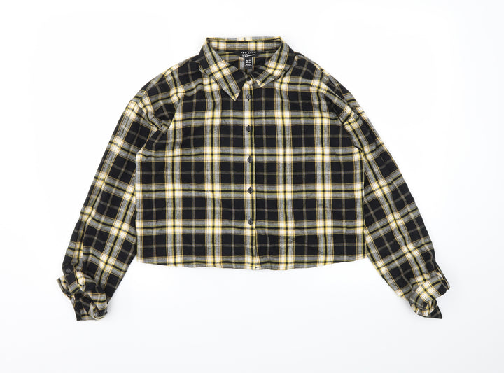 New Look Girls Multicoloured Check Basic T-Shirt Size 14 Years