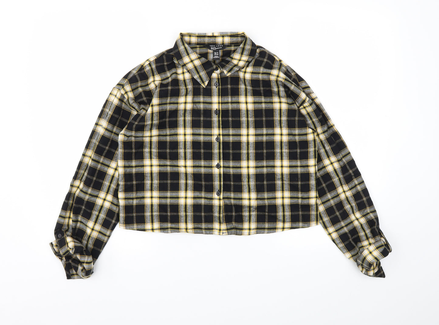 New Look Girls Multicoloured Check  Basic T-Shirt Size 14 Years
