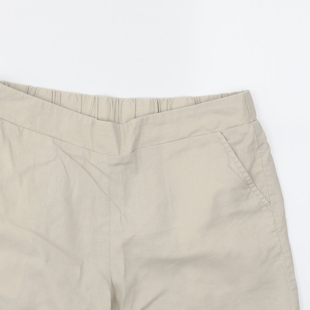 ANKO Womens Beige   Cut-Off Shorts Size 14 - Stretch waistband