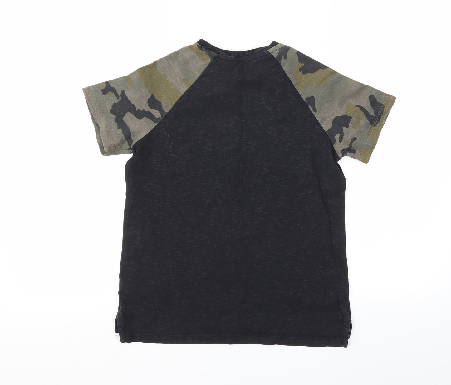 NEXT Boys Black Camouflage  Basic T-Shirt Size 9 Years