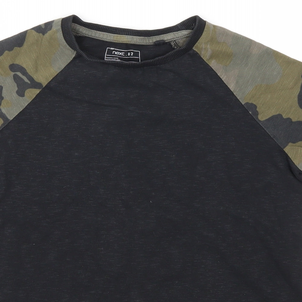NEXT Boys Black Camouflage  Basic T-Shirt Size 9 Years