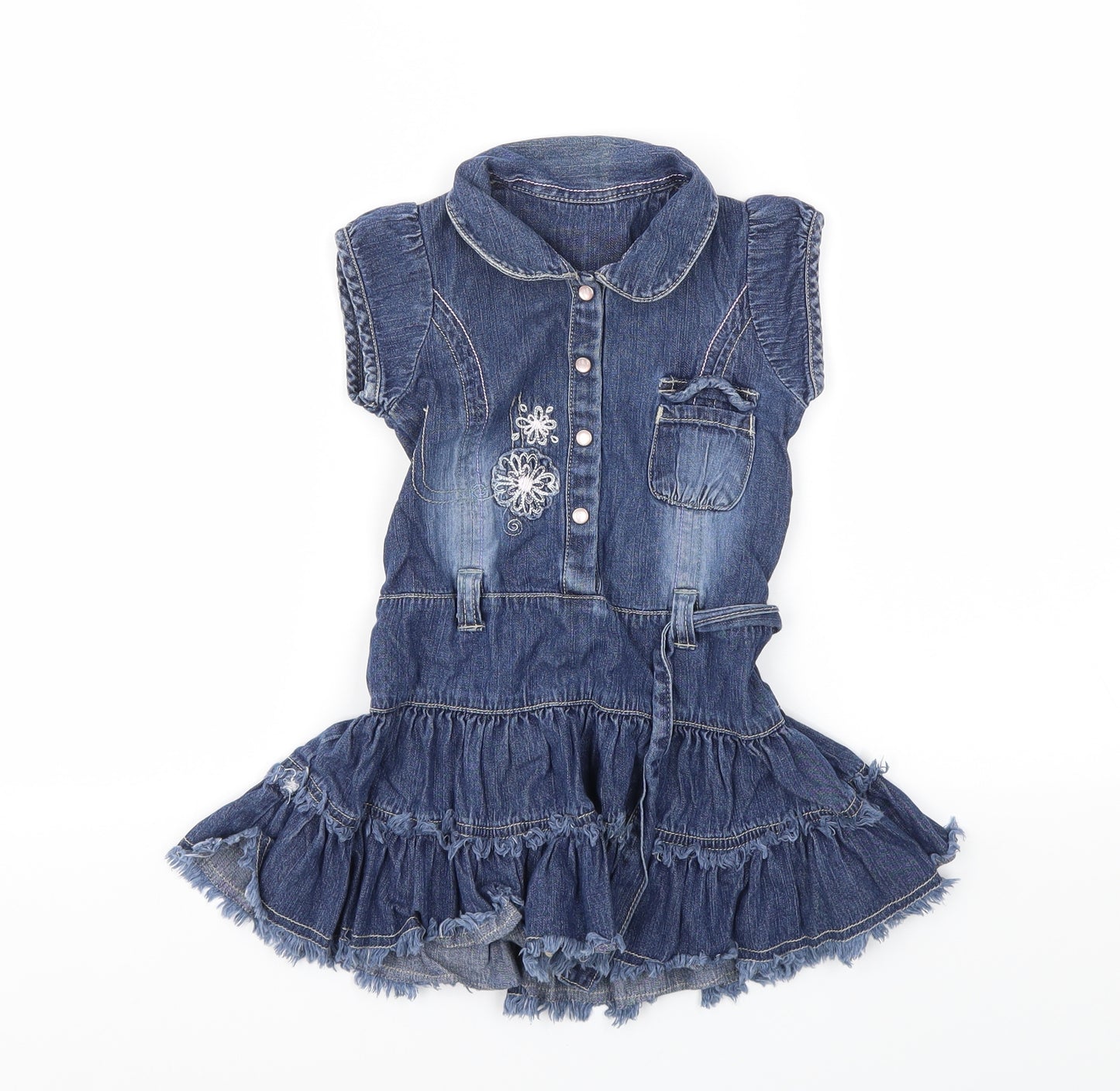 M&S Girls Blue   Fit & Flare  Size 12-18 Months