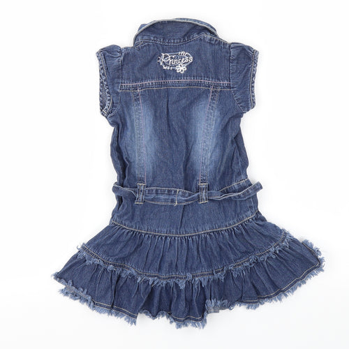 M&S Girls Blue   Fit & Flare  Size 12-18 Months