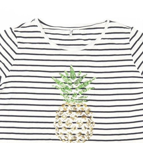 Only Womens Multicoloured Striped  Basic T-Shirt Size XL