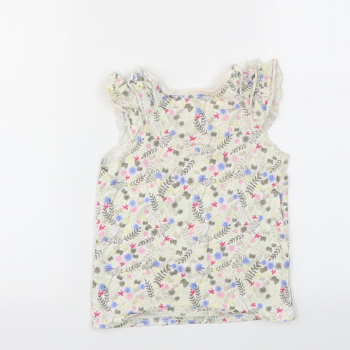 George Girls Multicoloured Floral  Basic T-Shirt Size 5-6 Years