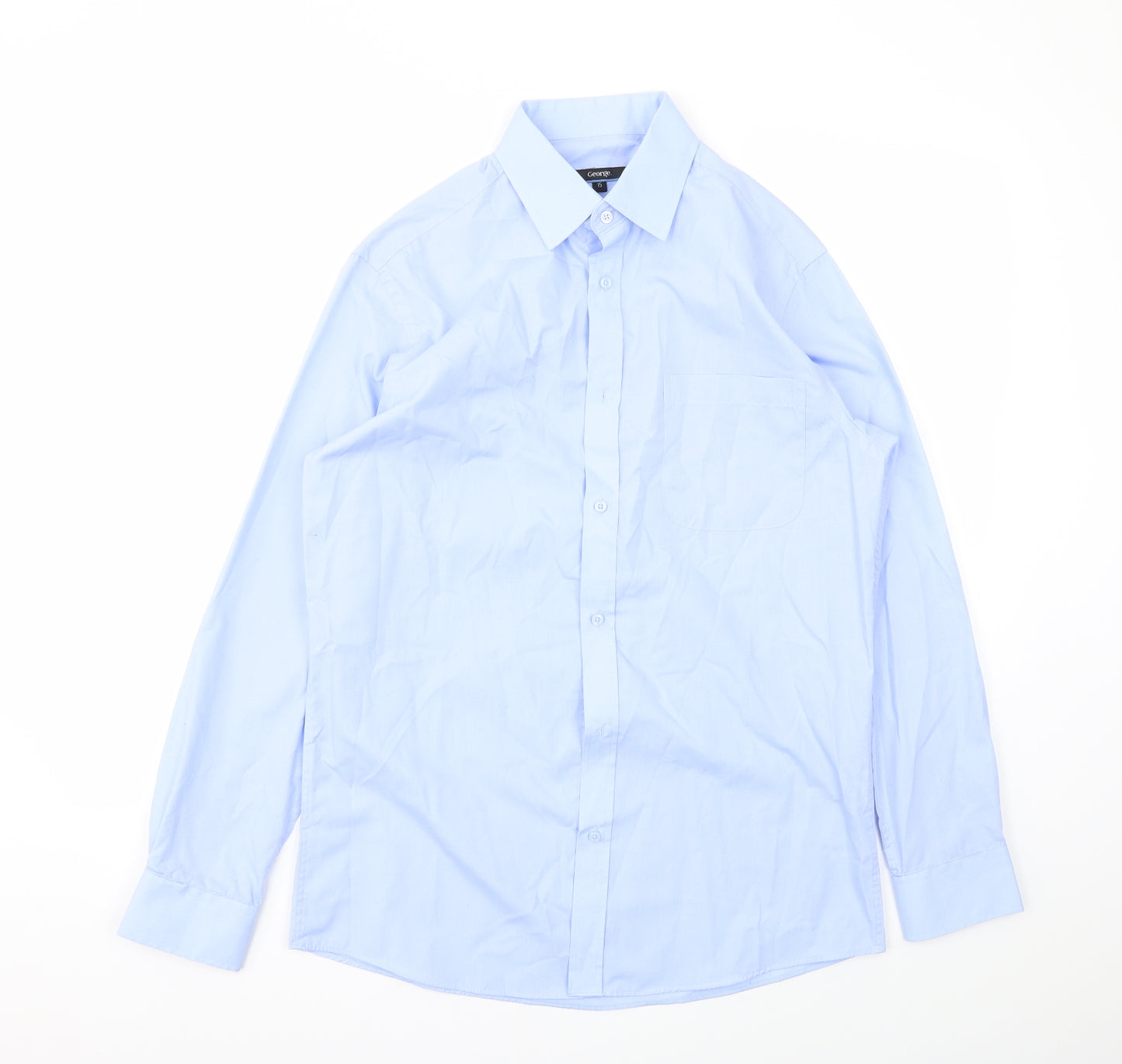 George Mens Blue    Dress Shirt Size 15