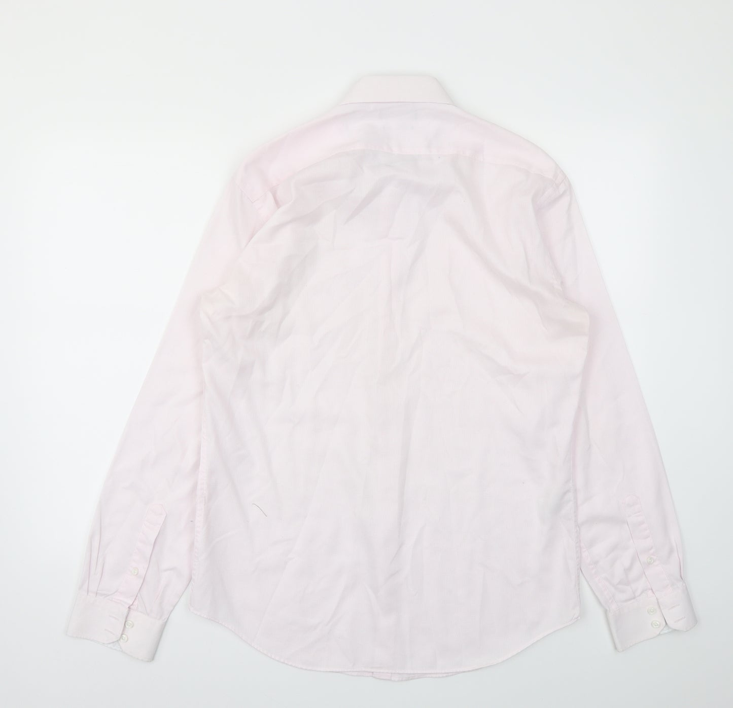 M&S Mens Pink    Button-Up Size 15.5
