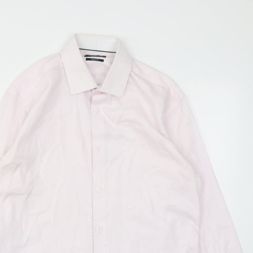 M&S Mens Pink    Button-Up Size 15.5