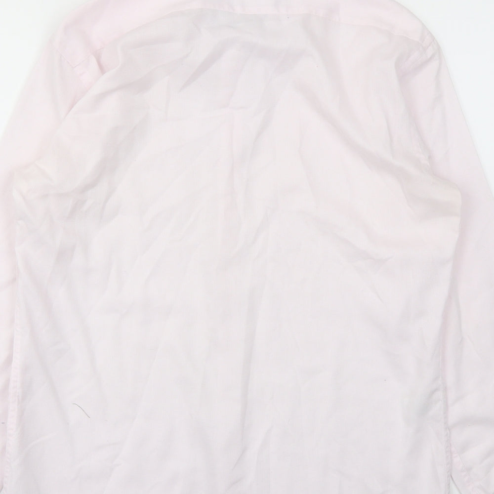 M&S Mens Pink    Button-Up Size 15.5